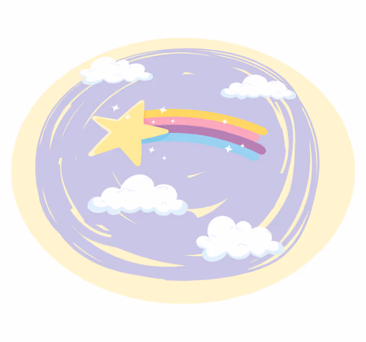 Vinyl Teppich Kinder magie des nachthimmels - TenStickers