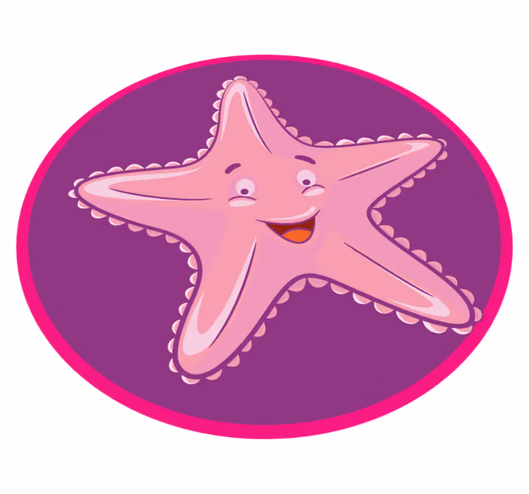 Vinyl Teppich Kinder süßer seestern-charakter - TenStickers