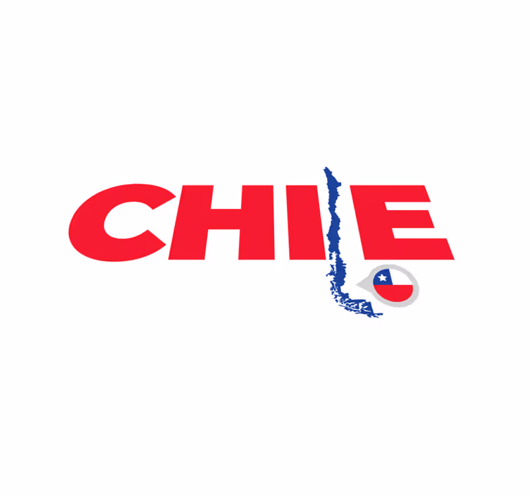 Vinyl Teppich Spruch chilenische karte - TenStickers