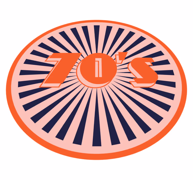 Vinyl Teppich Vintage retro-flair der 70er - TenStickers