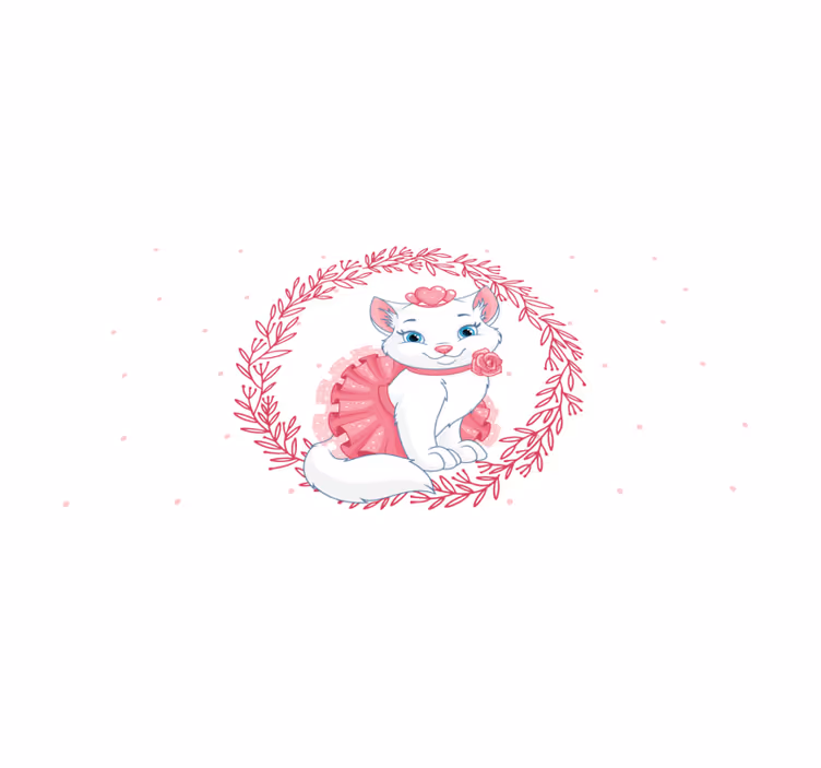 Vinyl Teppich Kinder bezaubernde katzenillustration - TenStickers