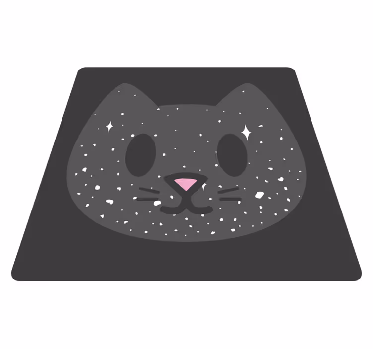 Vinyl Teppich Baby süßes katzengesicht - TenStickers