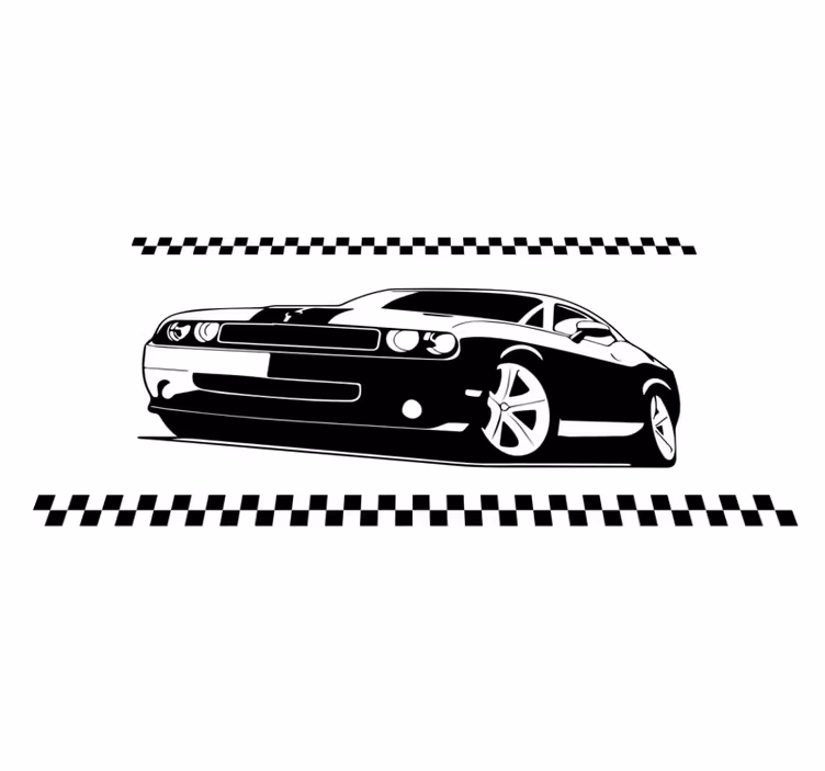 Vinyl Teppich Jugendzimmer stilvolle sportwagen - TenStickers