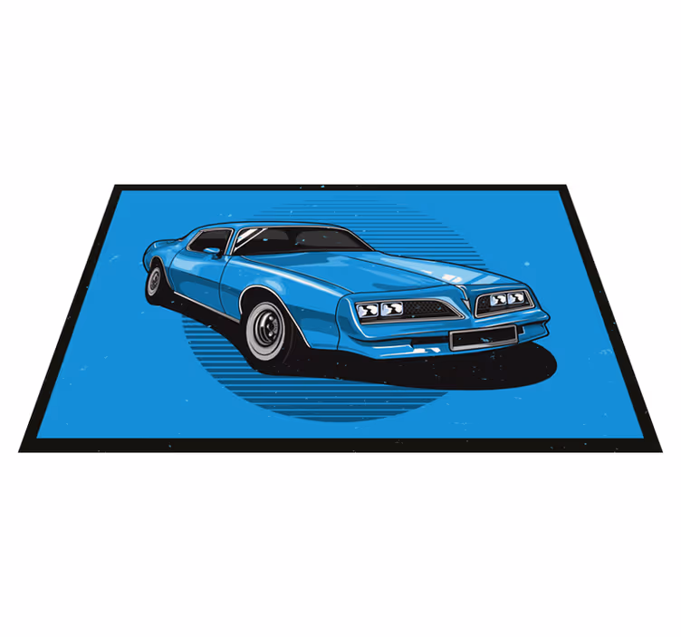 Vinyl teppich blau im klassischen blau-auto - TenStickers