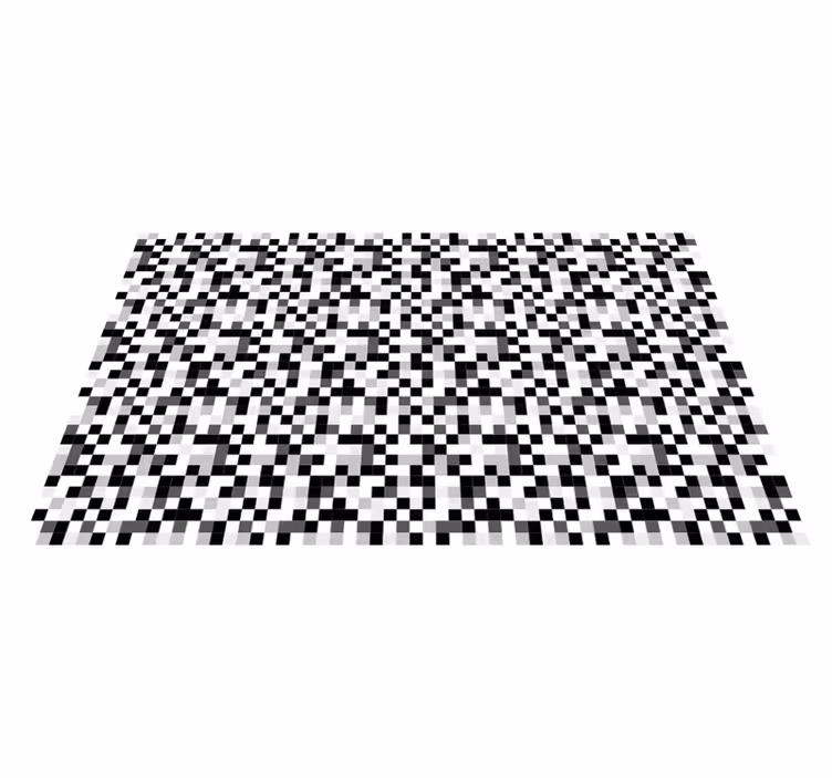 Vinylteppich Schlafzimmer Monochromes pixelmuster - TenStickers