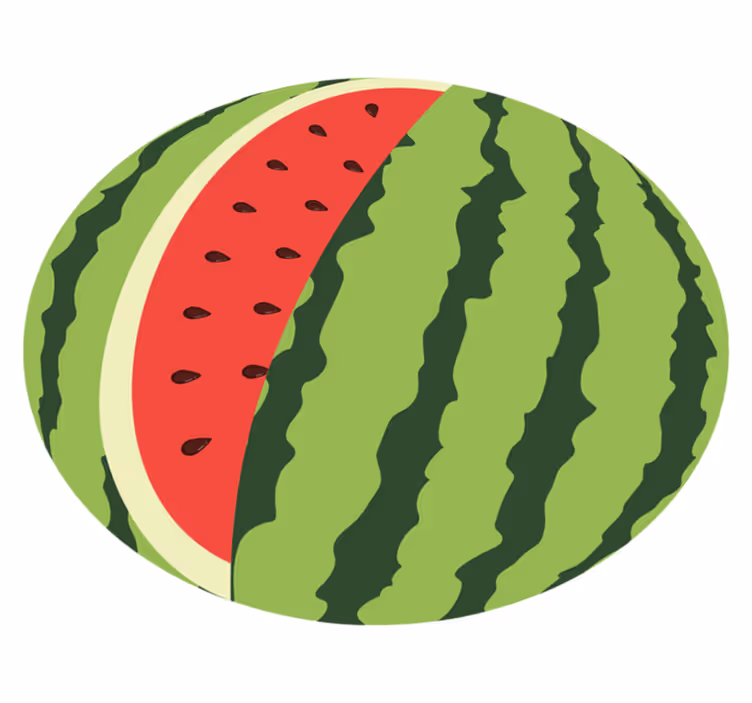 Vinyl Teppich Küche wassermelonenscheibe - TenStickers