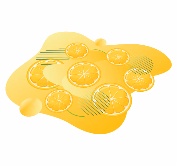 Vinyl Teppich Küche lebendiges zitrusmuster - TenStickers