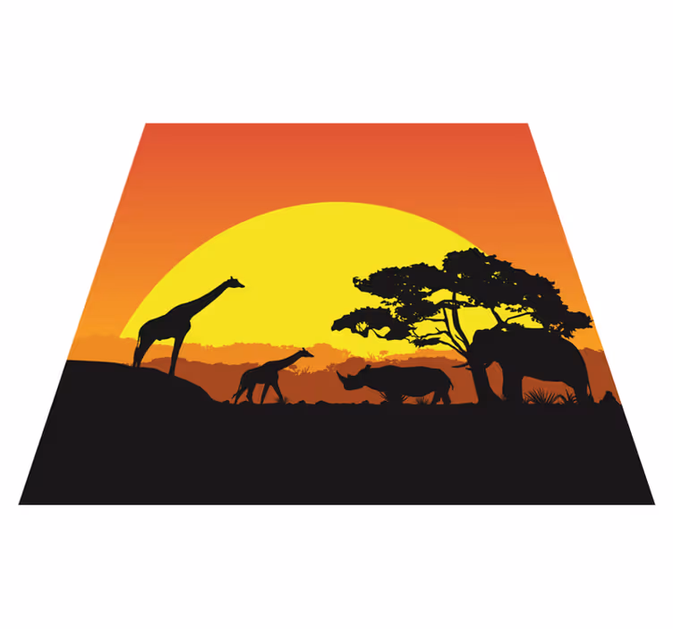 Vinylteppich modern Afrikanische savanne - TenStickers