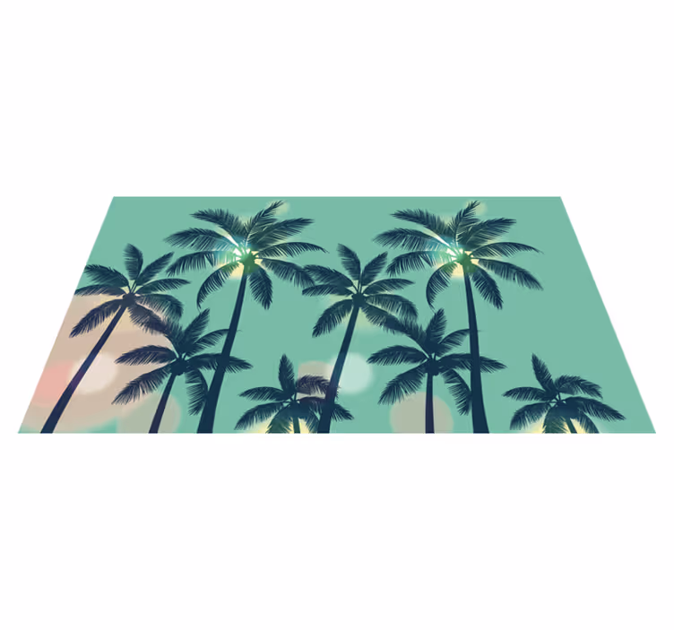 Vinyl Teppich Natur palmen-vibes - TenStickers