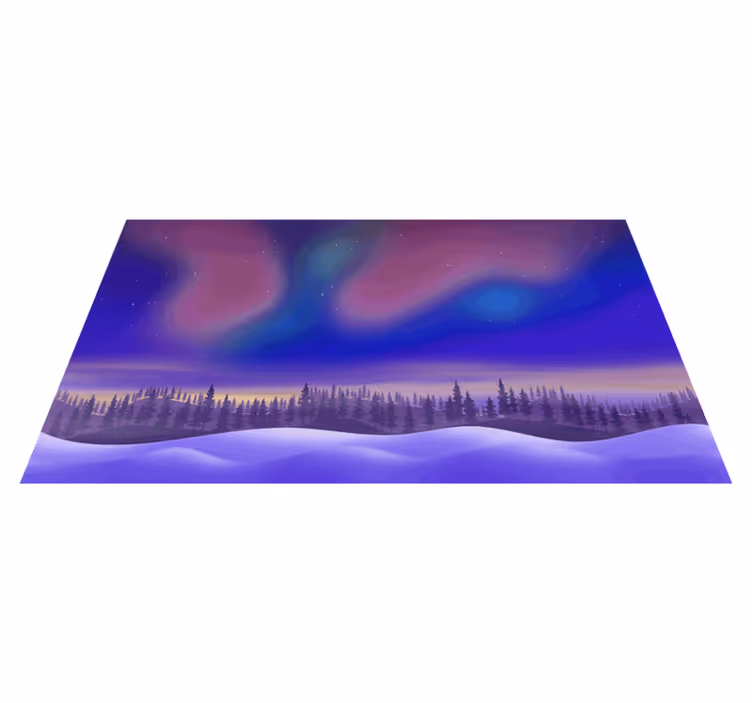 Vinyl Teppich Natur aurora nachthimmel - TenStickers
