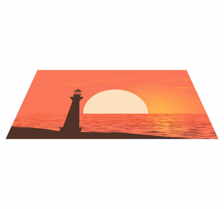 Vinyl teppich natur küsten sonnenuntergang aussicht - TenStickers