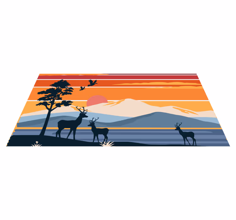 Vinyl Teppich Natur sonnenuntergang in der wildnis - TenStickers