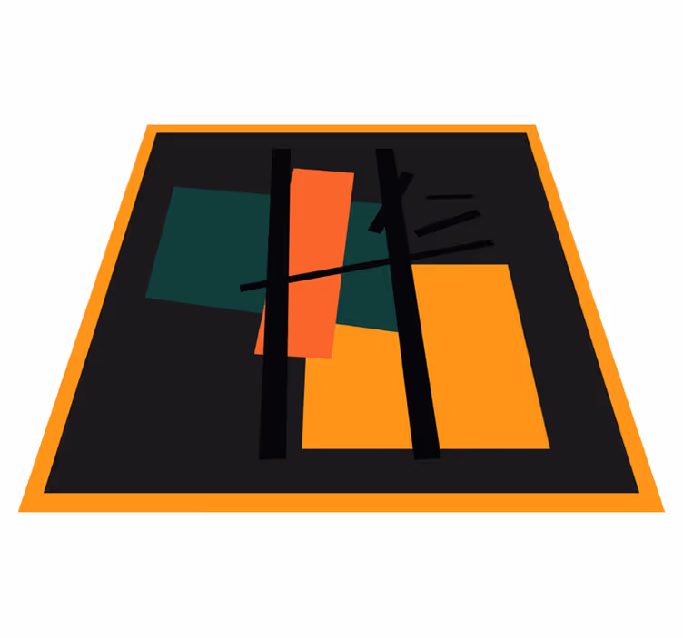 Vinyl Teppich modern abstrakte farbsegmente - TenStickers