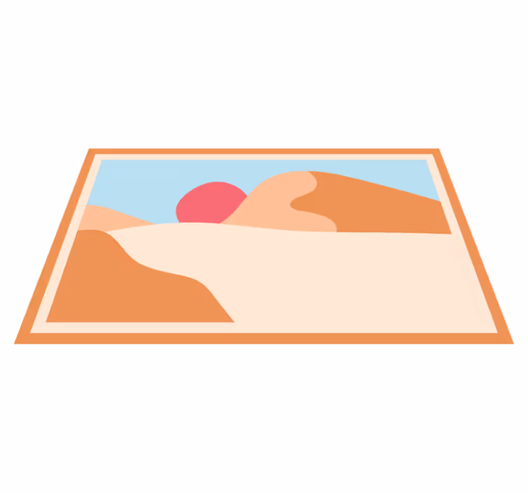 Vinyl Teppich Natur sandige landschaft sonnenuntergang - TenStickers
