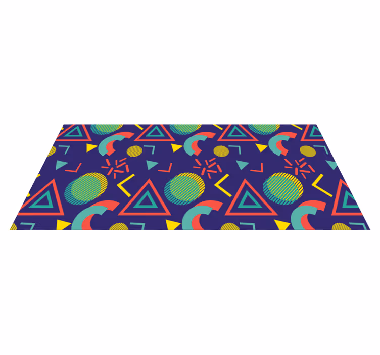 Vinyl teppich geometrisch mit lebhaften motiven - TenStickers