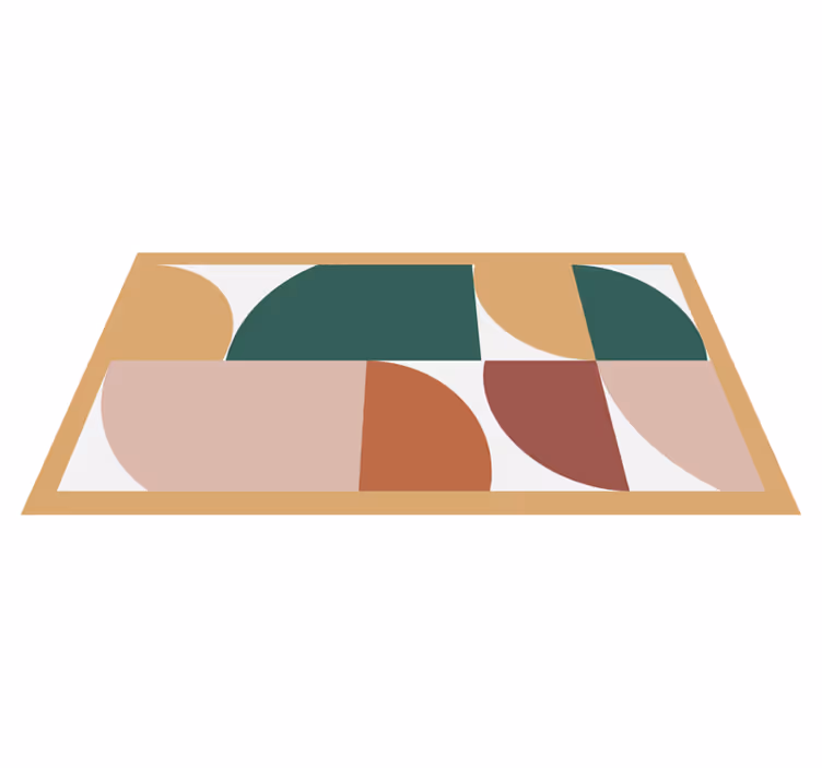 Vinyl Teppich modern eckige abstrakte segmente - TenStickers
