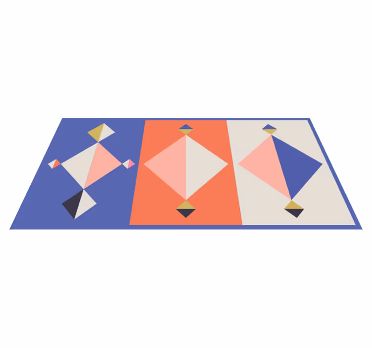 Vinyl teppich geometrisch abstrakte moderne formen - TenStickers