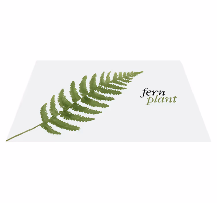 Vinyl teppich blumen mit farn design - TenStickers