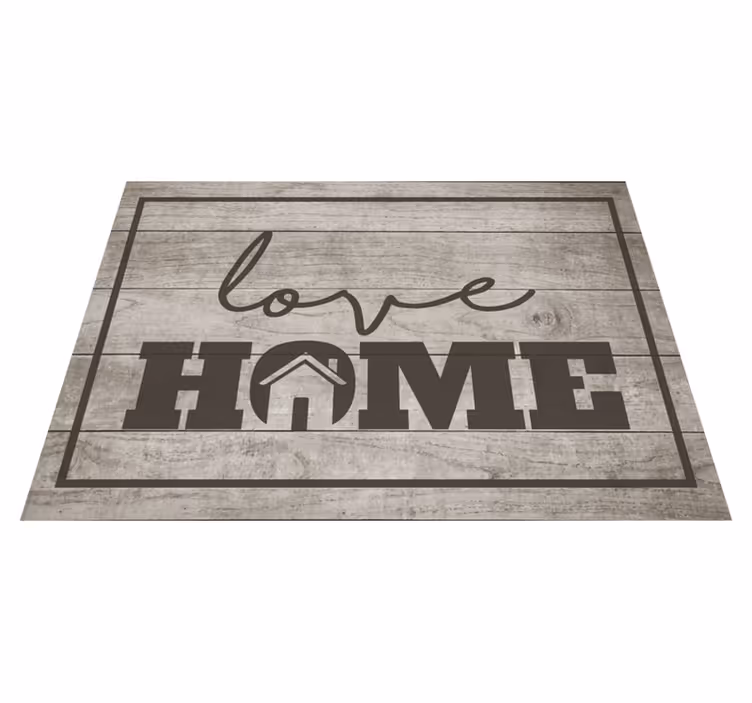 Vinyl Teppich Spruch holzliebe nach hause - TenStickers
