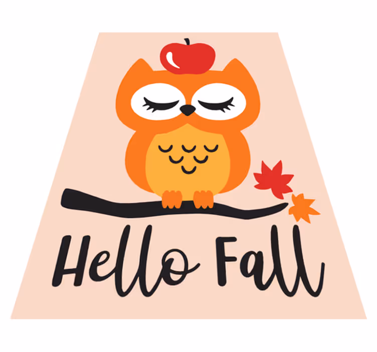 Vinyl Teppich Kinder hallo herbsteule - TenStickers