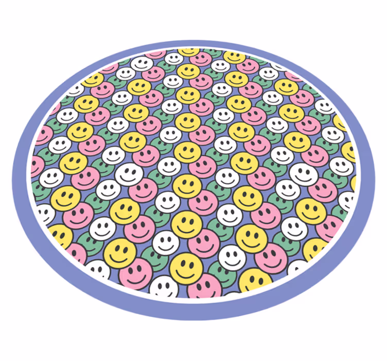 Vinylteppich kindlich glückliche smileys - TenStickers
