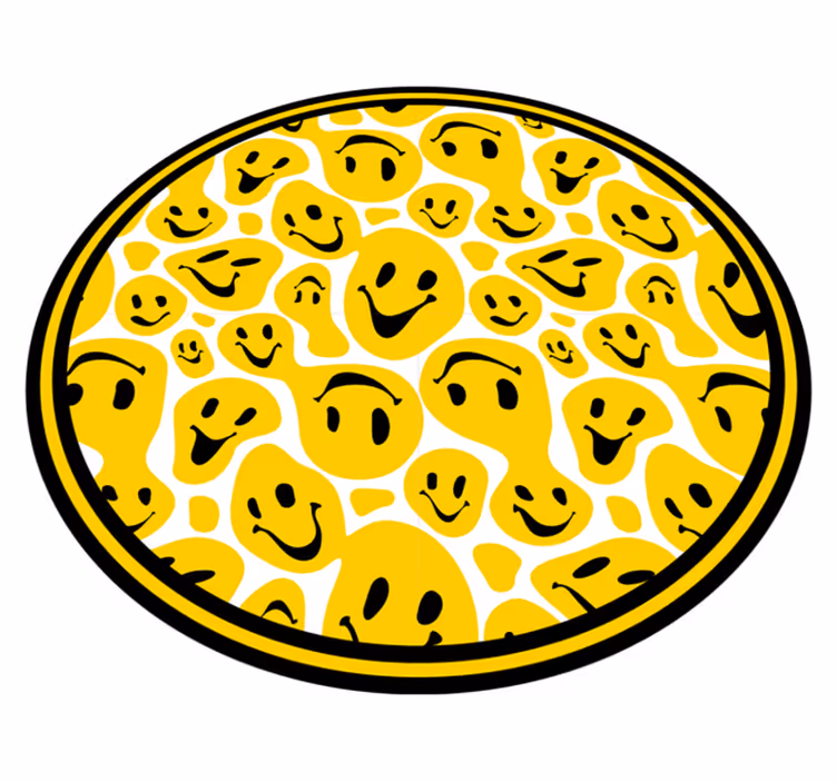 Vinylteppich Jugendliche Weiße und gelbe smiley-emoticons - TenStickers