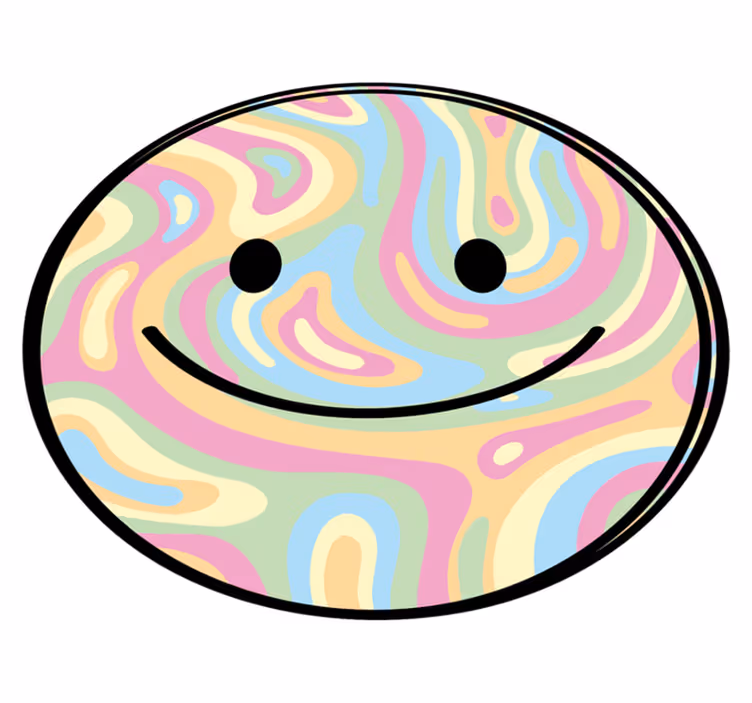 Vinyl Teppich Jugendzimmer glücklicher lächelnkreis - TenStickers