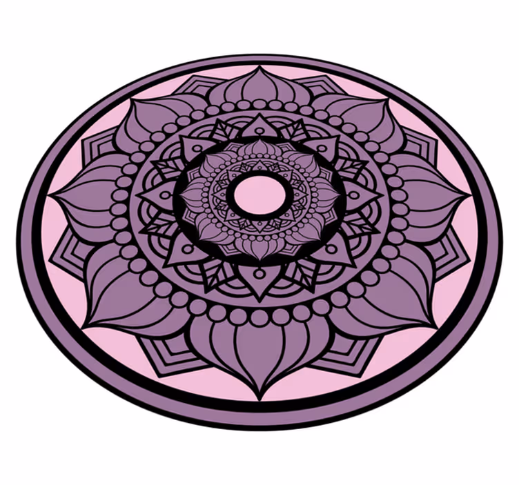 Vinyl Teppich Mandala kreisförmiges blumenmuster - TenStickers