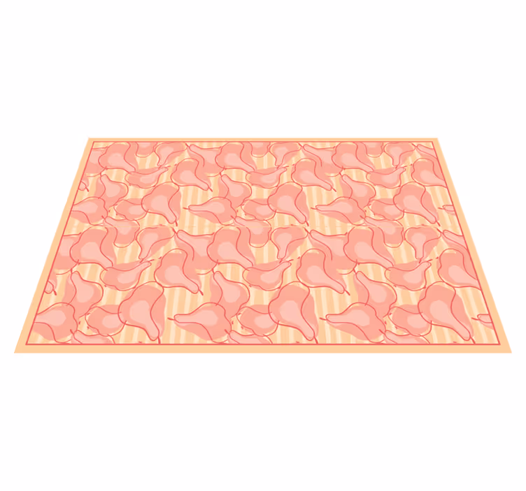 Vinyl teppich küche mit süßen rosa mustern - TenStickers