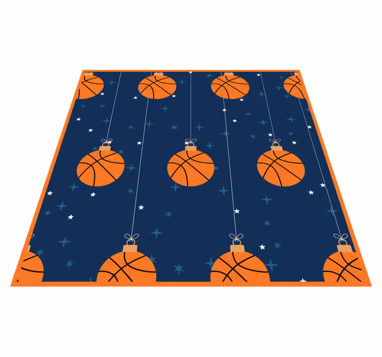 Vinylteppich kindlich basketball-ornament-muster - TenStickers