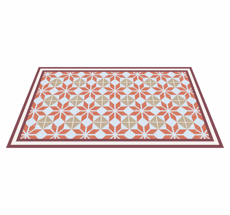Vinyl Teppich Fliesenoptik geometrisches element - TenStickers