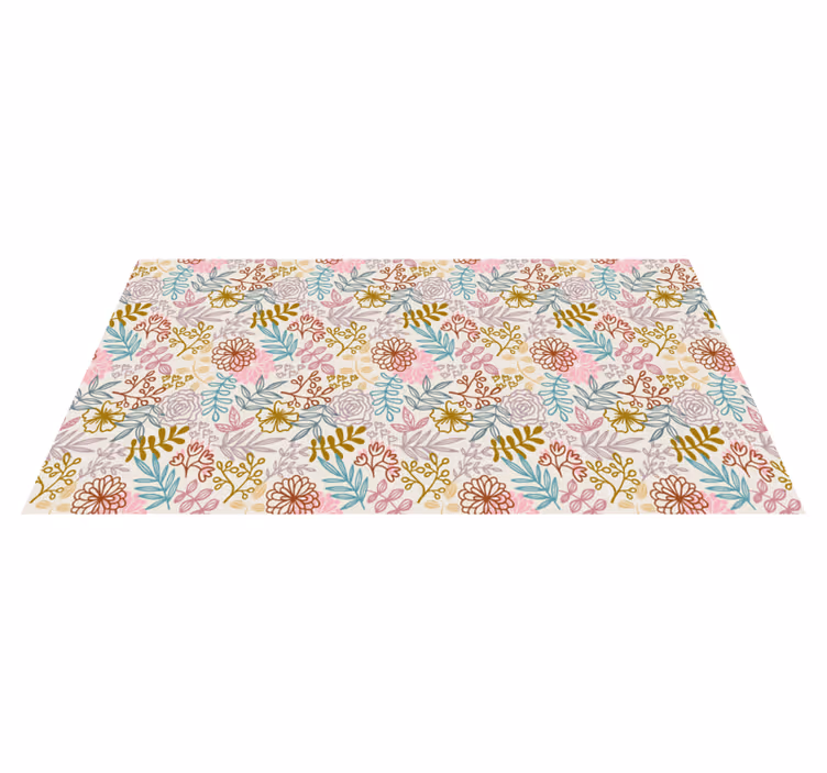 Vinylteppich Blumen Fantasie minimalistisch - TenStickers