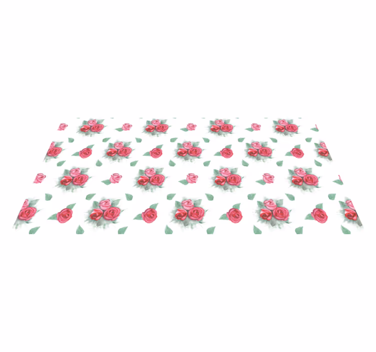 Vinyl teppich blumen set aus rosen - TenStickers