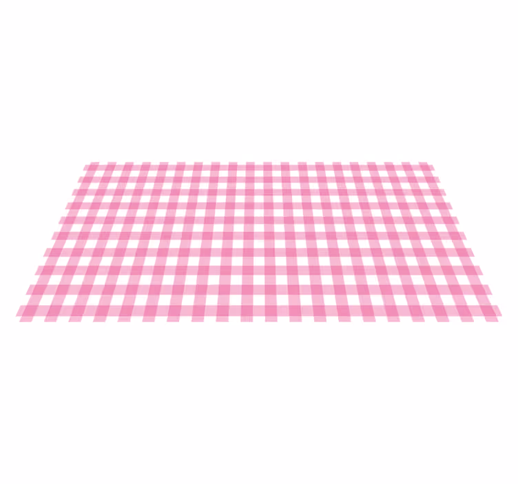 Vinylteppich rechteckig Rosa und weiß gemusterte quadrate - TenStickers