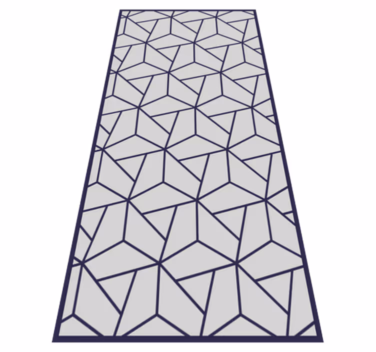 Vinyl Teppich geometrisch graue eckige muster - TenStickers