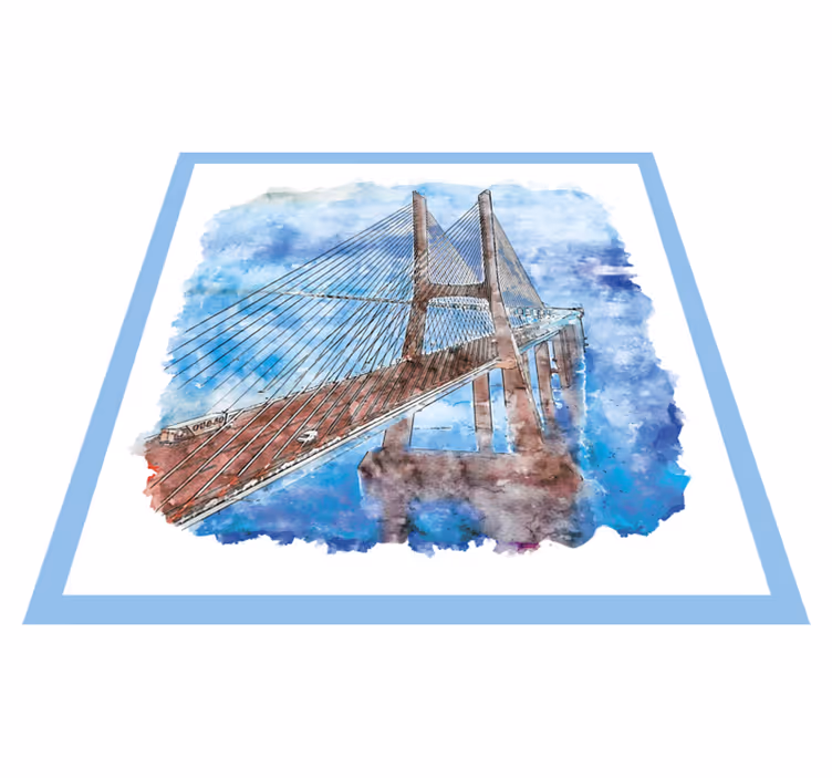 Vinyl Teppich Bad hängebrücke kunstwerk - TenStickers
