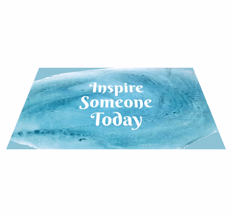 Vinylteppich rechteckig Inspiriere jemanden heute - TenStickers