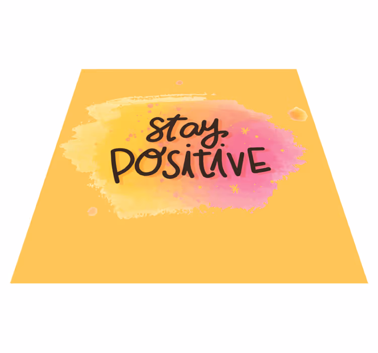 Vinylteppich quadratisch Bleib positiv bei aquarell - TenStickers