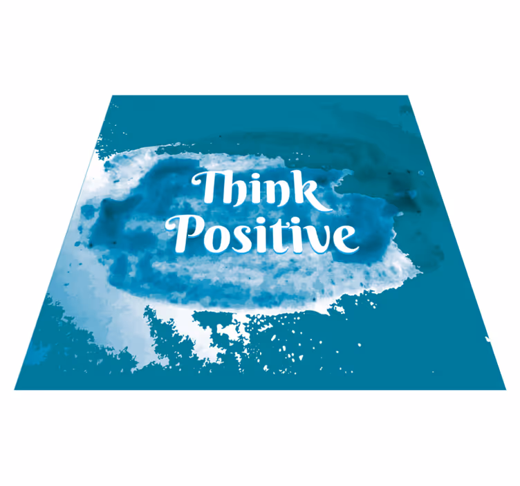 Vinylteppich quadratisch Denke positiv über aquarellflecken - TenStickers