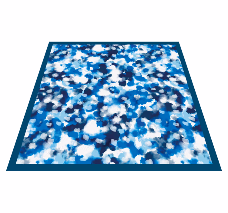 Vinylteppich kindlich blaues wolkenmuster - TenStickers
