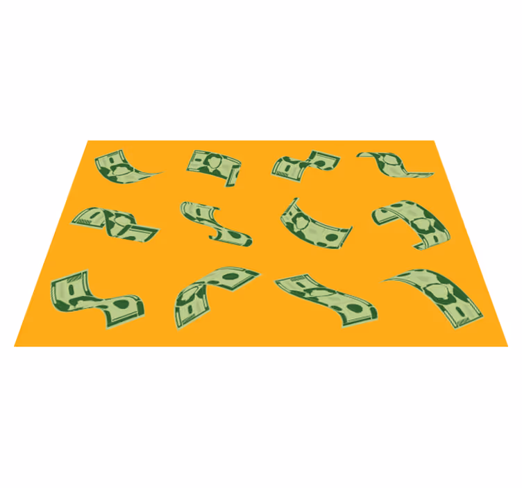 Vinyl Teppich modern geldflussmuster - TenStickers