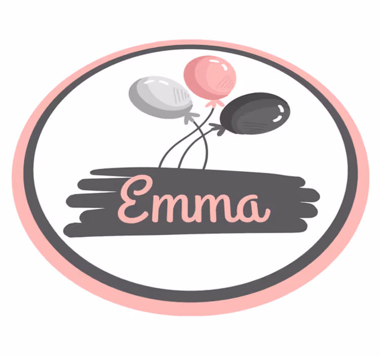 Vinyl Teppich mit Namen personalisiertes ballonthema - TenStickers