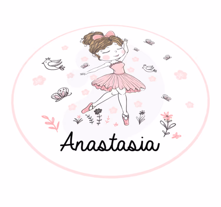 Vinyl Teppich mit Namen balletttänzerin - TenStickers