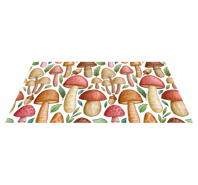 Vinyl Teppich Natur verspielte pilzsorte - TenStickers