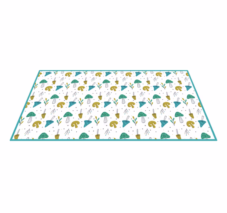 Vinyl Teppich Natur pilz muster verspielt - TenStickers