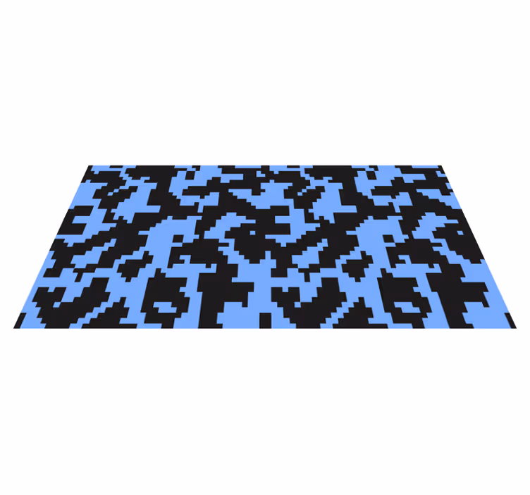 Vinylteppich kindlich pixeliges blaues muster - TenStickers