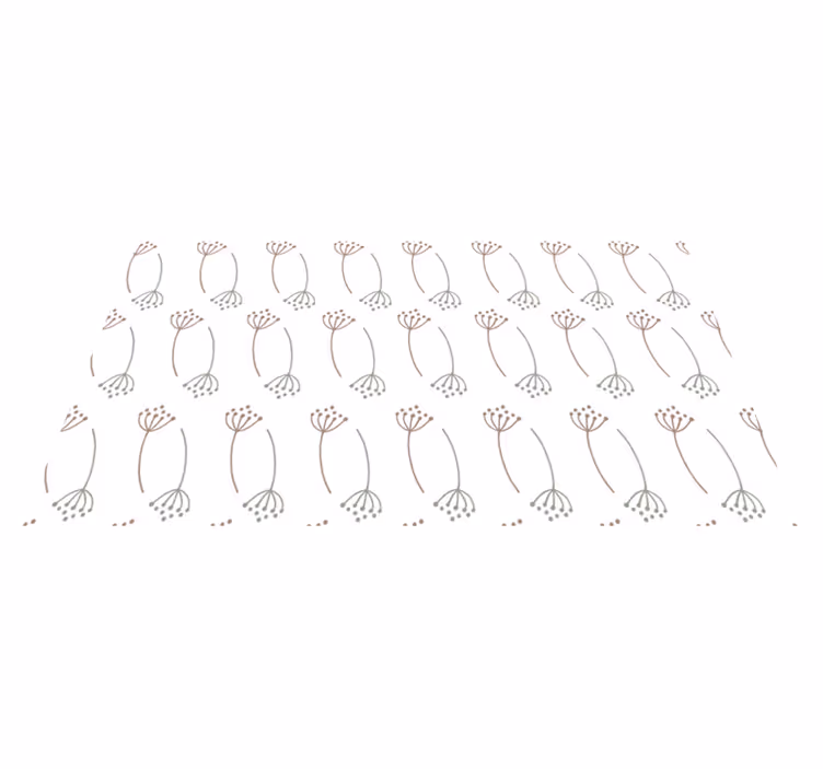 Vinylteppich minimalistisch Pastell-löwenzahn-design - TenStickers