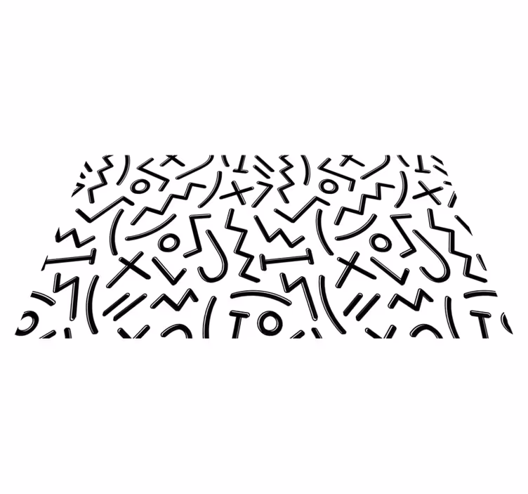 Vinylteppich kindlich dynamische abstrakte linien - TenStickers