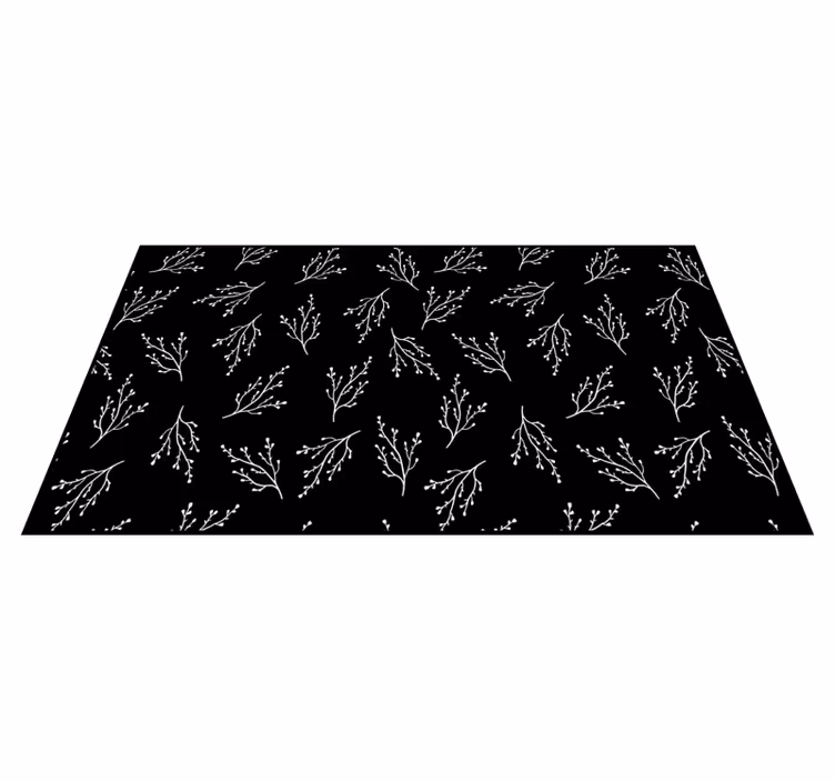 Vinyl teppich natur mit zarten zweigmuster - TenStickers