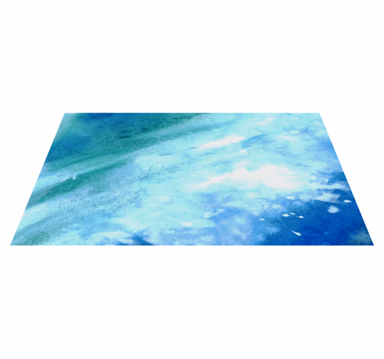 Vinylteppich Textur Dunkel- und hellblaues aquarell - TenStickers